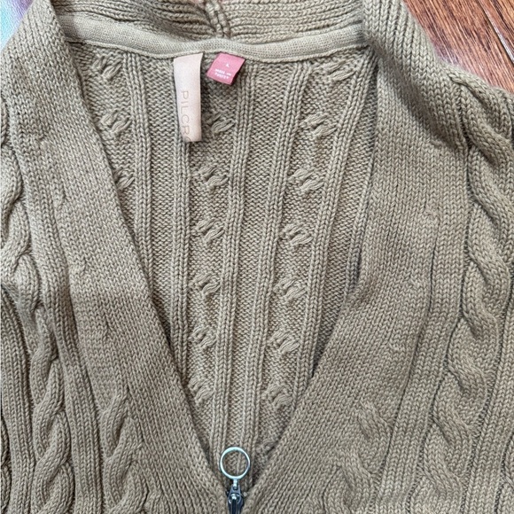 anthropologie pilcro cable knit zip sweater vest - Picture 2 of 3